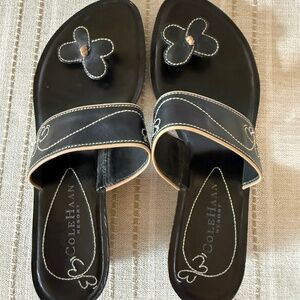 Cole Haan Resort Vintage black leather sandals